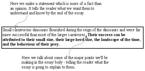 Example Of Essay With Thesis Statement